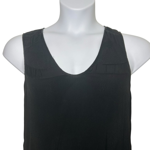 XCVI black rayon Maxi sleeveless dress size large lagenlook grunge bohemian art - Picture 4 of 11